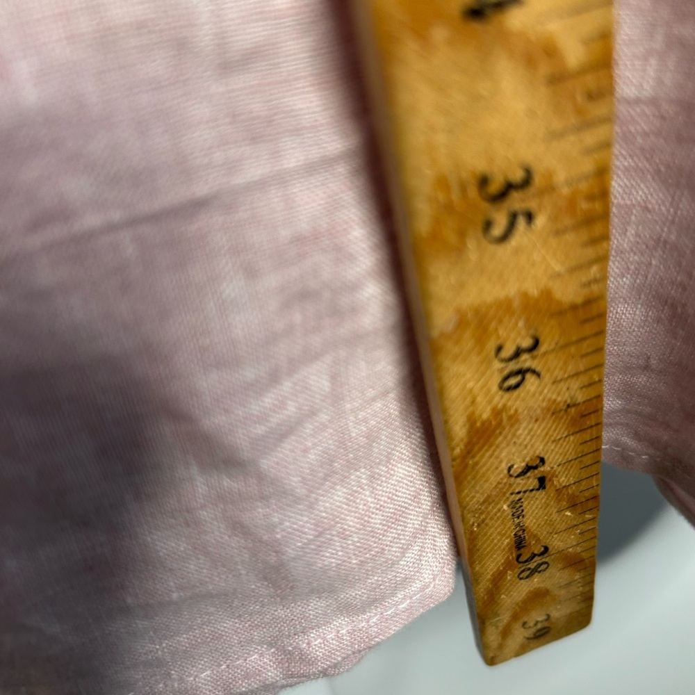 Magashoni Women’s Size Medium Linen Sleeveless Shirt Dress Pink Coastal 6423 - Picture 5 of 6